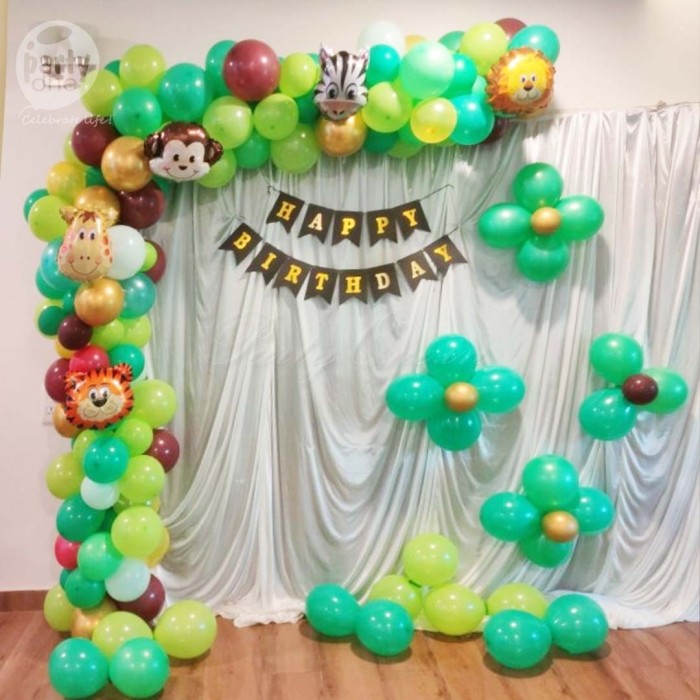 party artists Simple Jungle Theme Birthday Decoration
